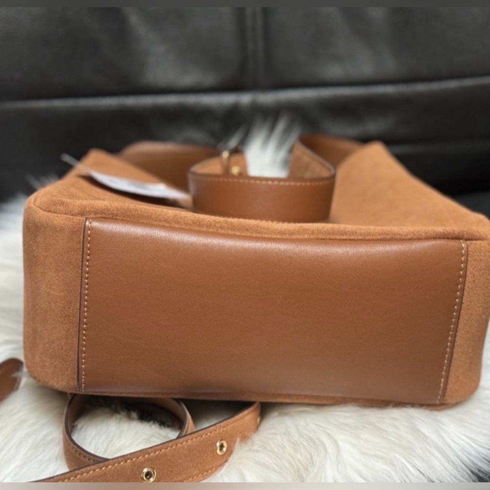 NEW Coach Hadley Convertible Crossbody Bag Suede CW004 Color: Sienna - Picture 3 of 11